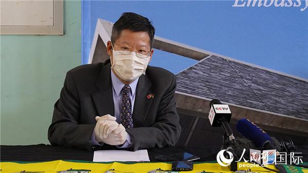 中国驻南非使馆临时代办李南致辞。人民网 刘畅 摄